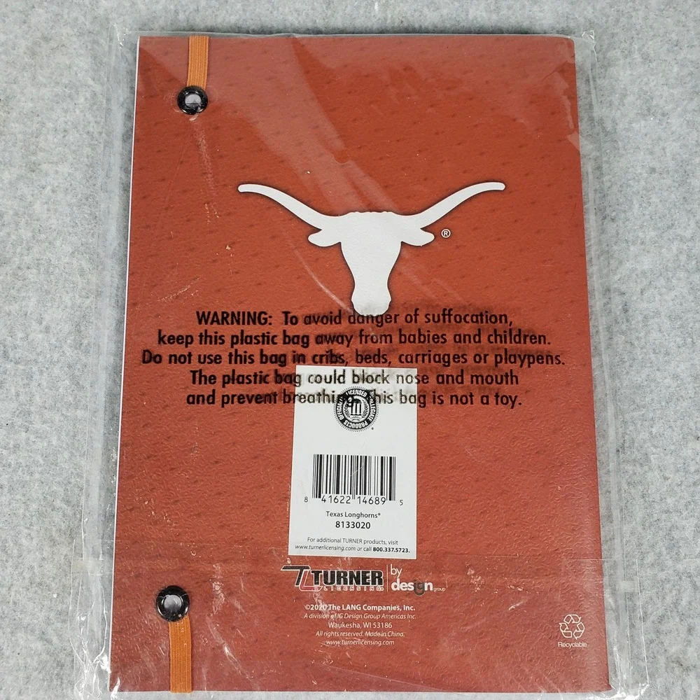 Texas Longhorns Soft Cover Stitched Journal‎ 6x8 120 Lined Pages Elastic Closure